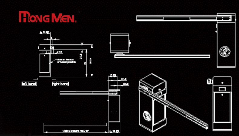 Tải Bản Vẽ Barie Tự Động Autocad dwg, Download File CAD Barrier