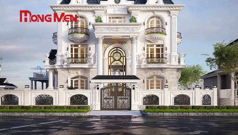 Khám phá ngay cách xây cổng của kiểu biệt thự tân cổ điển 2023