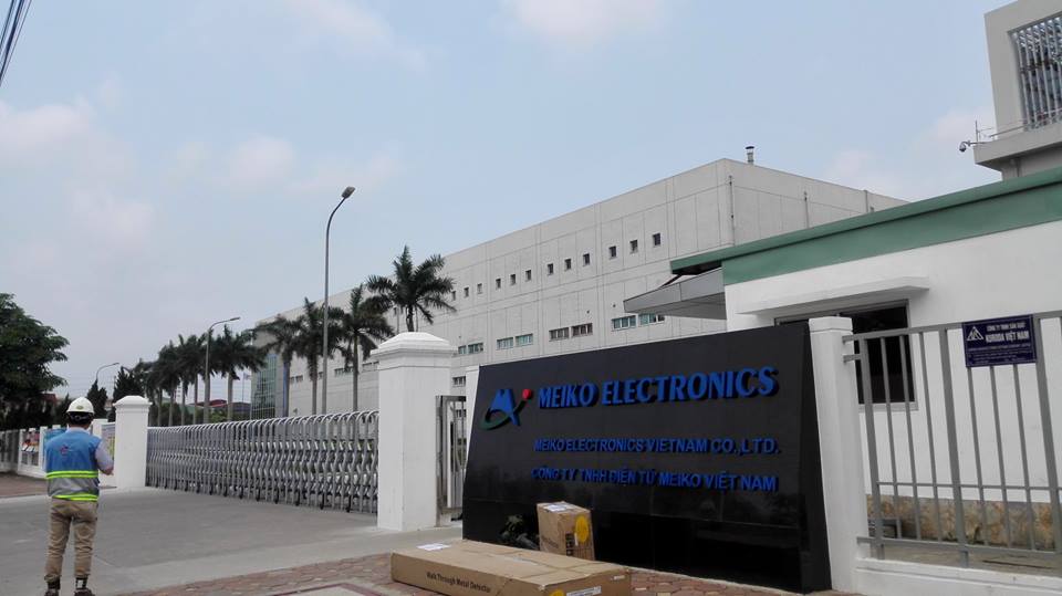Lắp đặt cổng xếp tự động tại công ty TNHH Điện Tử Meiko Việt Nam