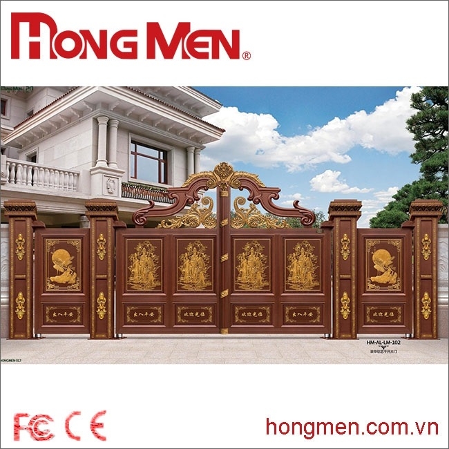 Cổng Nhôm Đúc Đường Tiên Họa Phật