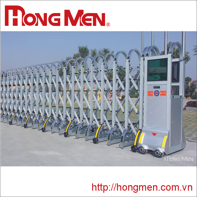 Cổng rào xếp tự động hợp kim nhôm S608B-Y
