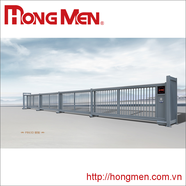 Cổng thép trượt ngang tự động P863D