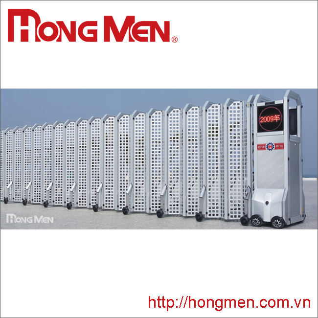 Cổng xếp hợp kim nhôm bình phong S690F-Y