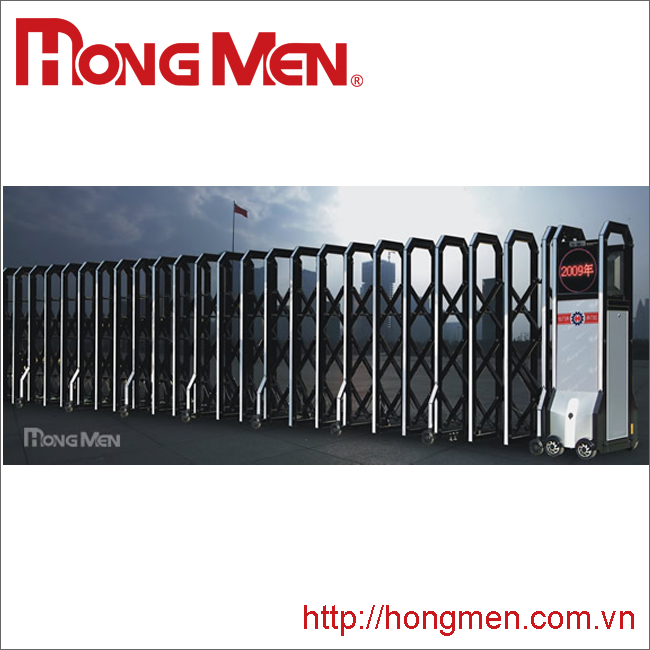 Cổng xếp hợp kim nhôm Hong Men S690S-H