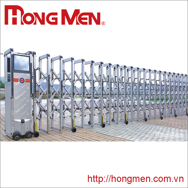 Cổng xếp hợp kim nhôm Ngân Long B - Đầu Bằng (SPJGB-Y)