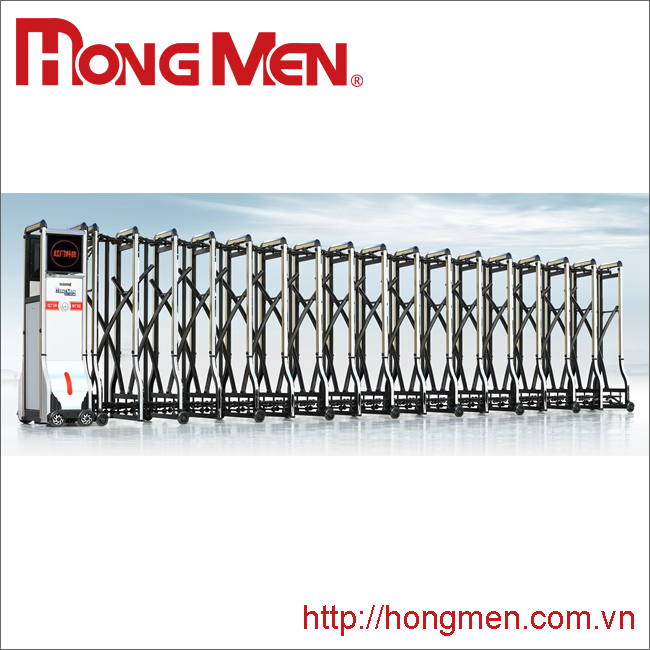 Cổng xếp hợp kim nhôm Red Door A - H0301