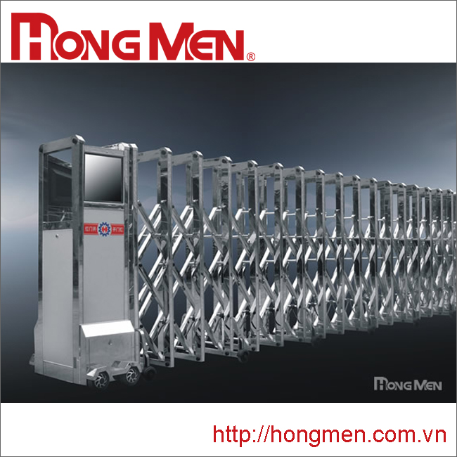 Cổng xếp Inox 304 Hồng Vận B-M (SHYB-M)
