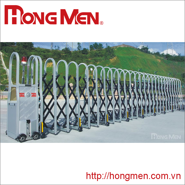 Cửa cổng xếp hợp kim nhôm Khúc Mỹ SQM-YH