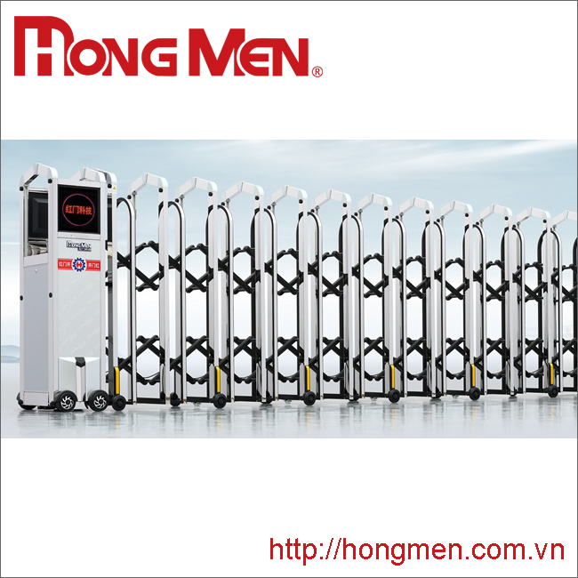 Cửa xếp tự động inox Bạch Kim Cang II