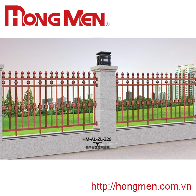 Hàng rào hợp kim nhôm HM-AL-ZL-326